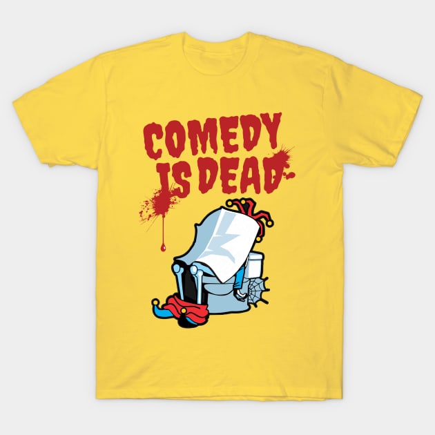 Comedy is Dead- Cartoon of A Jester on the Toilet 2.0 T-Shirt by Vector-Artist